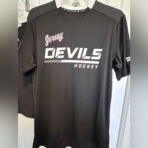 Fanatics Jersey Devils Hockey Graphic Tee - Black with White & Red Accents